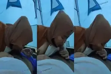Ukhti Hijab Cantik Pasrah Servis Kasur Tenda